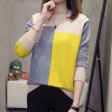 Chandail pour femmes Splice Colour Block Pull Bottoming Shirt