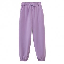 Pantalones de chándal de cintura alta de lana para mujer Pantalones de chándal causales