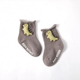 1 Pcs Chaussettes pour enfants Poupées de dessin animé mignon Chaussettes pour bébé - Dinosaure