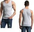 Débardeurs Homme 100% Coton Gilet Solide Homme Respirant - Gris