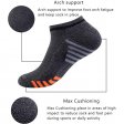 1 pieza calcetines tobilleros de corte bajo para hombre calcetines deportivos para correr acolchados - gris