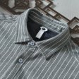 Camisa gruesa de invierno Camisa a rayas de franela para hombre