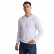 Moda para hombre Slim Fit Fitness camisetas de manga larga