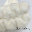 Fascia per capelli Bowknot cosmetica elastica regolabile per il trucco del viso (bianca 1 pz)