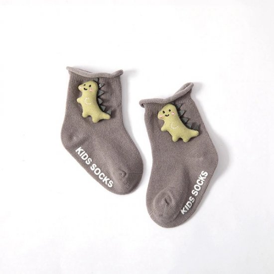 1 pieza Calcetines para niños Muñecas de dibujos animados bonitos Calcetines para bebés - Dinosaurio