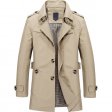 Slim Business Pardessus Mâle Casual Hiver Travail Trench Outwear Manteau