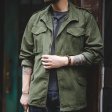 Chaquetas para hombre Chaqueta vaquera extragrande verde militar Vintage militar