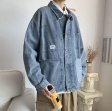 Nouvelle veste en denim de couleur unie pour hommes de la mode des jeunes