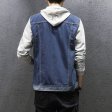 New Denim Jacket Men Hooded Sportswear Outdoors Fashion Giacche