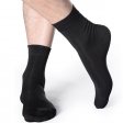 1 pieza Calcetines de algodón para hombres Calcetines para hombres de negocios Color sólido - Negro